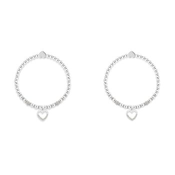Friends For Life Sparkling Heart Charm Bracelet Set, 3 of 3