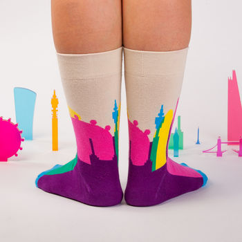 Cotton Socks By Yoni Alter With London Skyline, 5 of 7