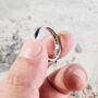 Black 6 Mm Engraved Band Ring, Black And Silver Personalised Ring, thumbnail 2 of 12