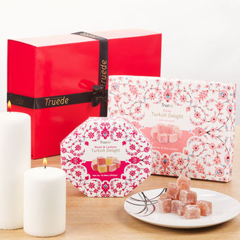 Rose Petal And Rose And Lemon Turkish Delight Gift Set, 4 of 6