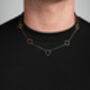 Clover Necklace Gold/Black, thumbnail 4 of 4