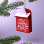 G Decor Tis The Season Wooden Post Box Christmas Secret Note And Gift Holder, thumbnail 2 of 4