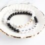 Couples Boyfriend Personalised Gemstone Beaded Bracelet Set, thumbnail 1 of 10