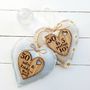 40th Birthday Fabric Heart With Oak Message, thumbnail 4 of 7