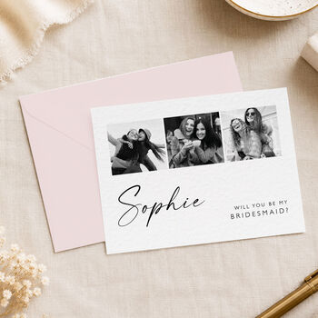 Bridesmaid Proposal Card With Photos, 5 of 12