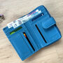 Blue Leather Purse Rfid Secure, thumbnail 2 of 5