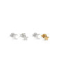 Mini Moon And Star Stud Earrings Silver Or Gold Vermeil, thumbnail 2 of 3