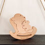 Personalised Wooden Mum And Child Bear Sculpture, thumbnail 4 of 4