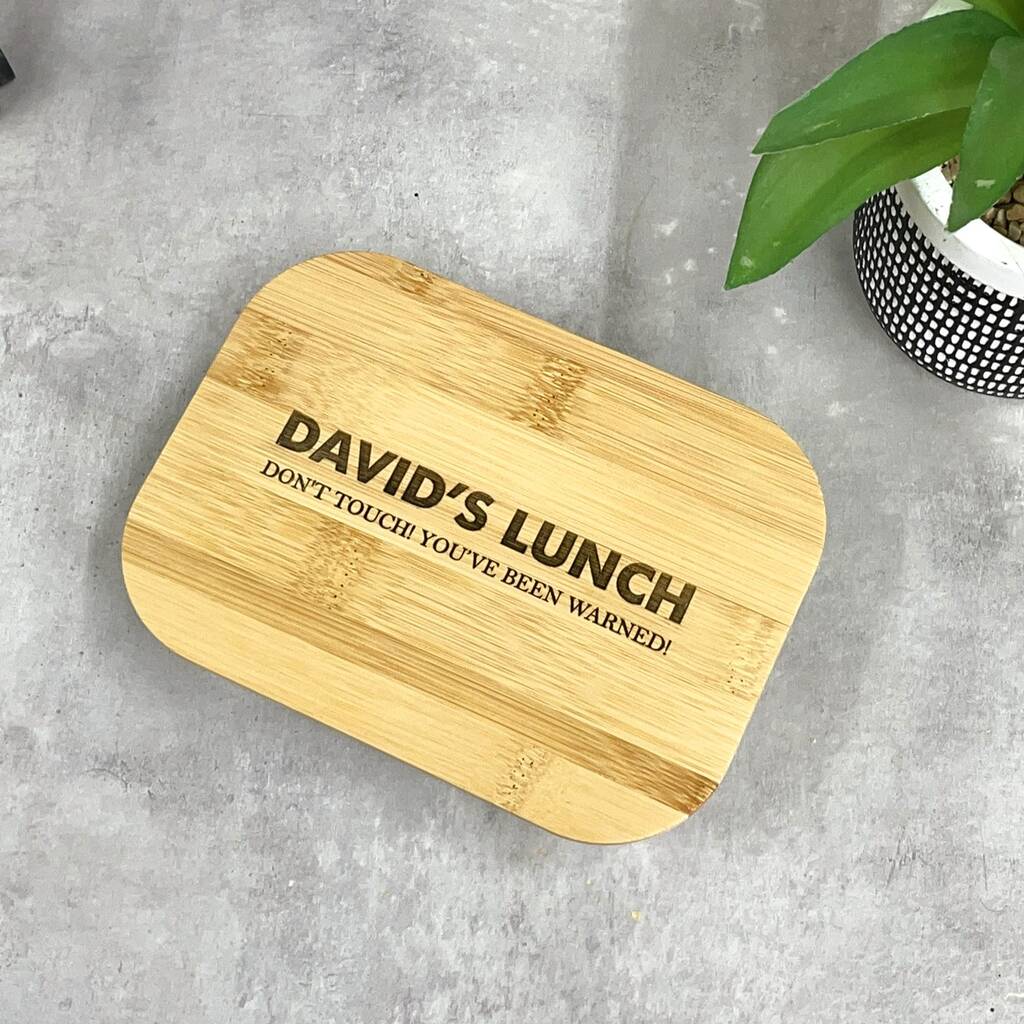 Personalised Glass And Bamboo Lunch Box, 1 of 8