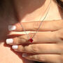 July 1ct Moissanite Crystal Sterling Silver Necklace, thumbnail 3 of 6