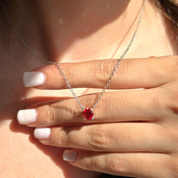 July 1ct Moissanite Crystal Sterling Silver Necklace, 3 of 6