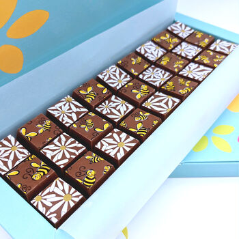 Mosaic Chocolate Gift With Bees And Daisies, 2 of 4
