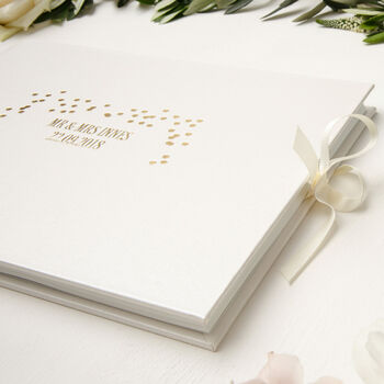 Personalised Pearl Wedding Guest Book, 2 of 5