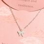 Butterfly Pendant Carded Necklace In Gold Or Silver, thumbnail 4 of 4
