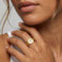 Gold Moissanite Star Signet Ring, thumbnail 1 of 3