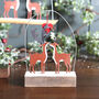 Kiss Me Deer On Block Christmas Decoration, thumbnail 1 of 2