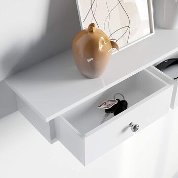 Floating Wall Mounted Storage Shelf With Three Drawers, 3 of 6