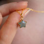 Aquamarine March Birthstone Star Necklace, thumbnail 4 of 12