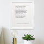 Favourite Words Or Vows Print, thumbnail 2 of 4