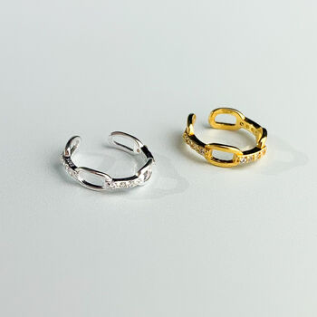 Sterling Silver Chain Design Ear Cuff, 3 of 5