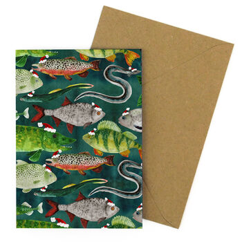 Flumens Christmas Freshwater Fish Greetings Card, 4 of 6