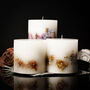 Botanical Pillar Scented Candle, Rose Or Lavender, thumbnail 4 of 8
