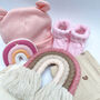 Rainbow Baby Girl Set With Personalised Card, thumbnail 3 of 7