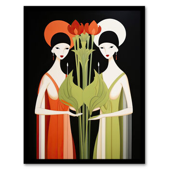 For The Love Of Veggies Vegan Ladies Wall Art Print, 5 of 6