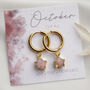 Pink Opal Star Earrings, thumbnail 3 of 10