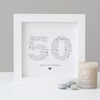 Personalised 50th Birthday Gift Print, 7 of 7