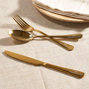 Stainless Steel Personalised Cutlery Three Piece Set, 2 of 10