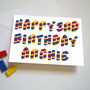 Personalised Age And Name Building Block Birthday Card, thumbnail 2 of 4