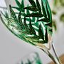 Green Leaf Hand Painted Wine Glass, thumbnail 3 of 8