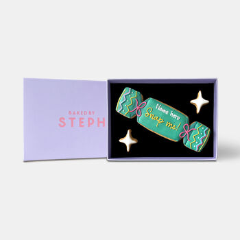 Personalised Christmas Cracker Letterbox Iced Cookie, 6 of 12