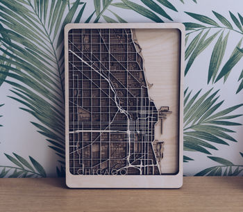 Chicago Multi Layer Wooden Map, 2 of 8