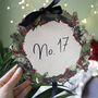 House Name/Number Wooden Christmas Door Wreath, thumbnail 7 of 7