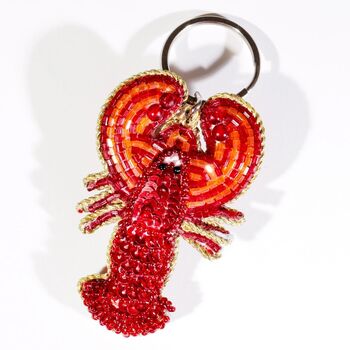 Beaded Lobster Keyring, 2 of 3