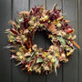 Dried Autumn Wreath With Chillies 'Hansel', thumbnail 4 of 11