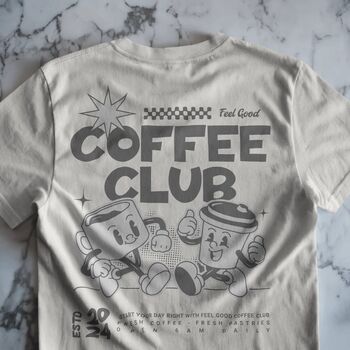 Coffee Club, Unisex Graphic T Shirt, 9 of 11