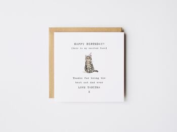 Personalised Birthday Excited Cat Card *Various Cat Breeds, 6 of 8