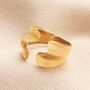 Stainless Steel Open Wave Adjustable Ring, thumbnail 1 of 4
