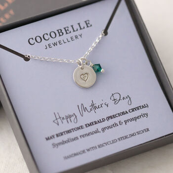 Sterling Silver Birthstone Pendant Necklace | Mother's Day, 11 of 12