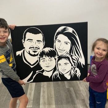 Personalised Portrait From Photo | Paint Your Own | Diy Kit | 80 X 60cm, 3 of 6