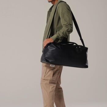 Men’s Personalised Black Weekender Bag, 7 of 9