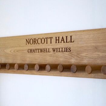 Personalised Wooden Welly Boot Wall Racks, 2 of 3