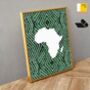 Green Map Of Africa Wall Art Print, Travel Poster A3, thumbnail 1 of 6