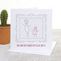 Child's Drawing Personalised Greetings Card, thumbnail 1 of 4