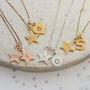 Zodiac Star Necklace Personalised With Letter Charm, thumbnail 6 of 12
