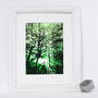 'Woodland Walks' Green Trees Original Silkscreen Print, thumbnail 1 of 2