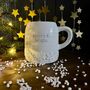 Ceramic 'Merry And Bright' Snowflake Mug, thumbnail 2 of 3